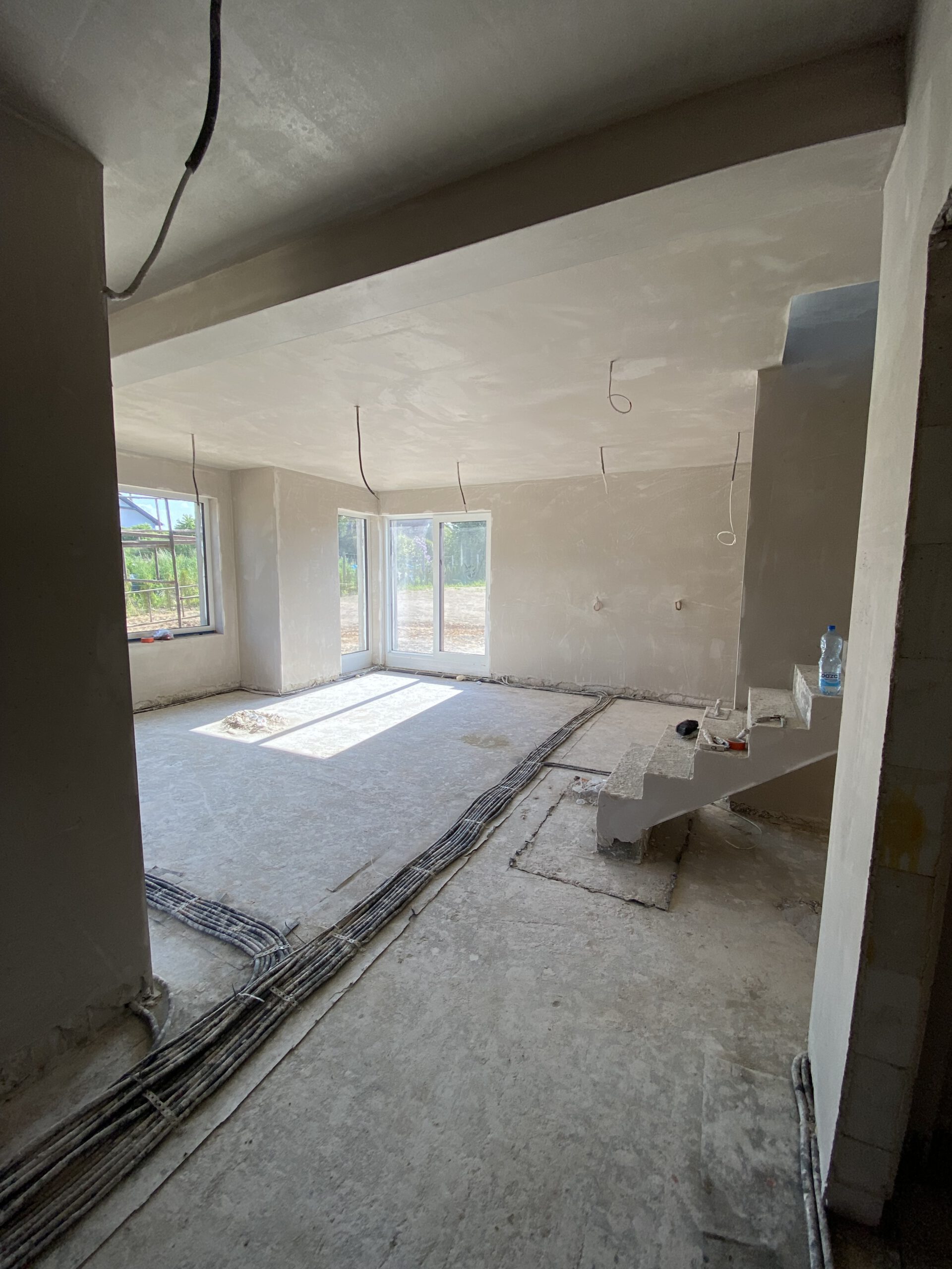 Wnętrze domu podczas budowy